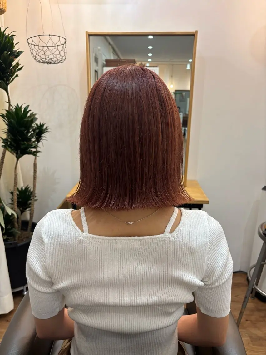 カラー ブリーチ オレンジ ヘアカラー asuka モデル募集中🪄のヘアスタイル