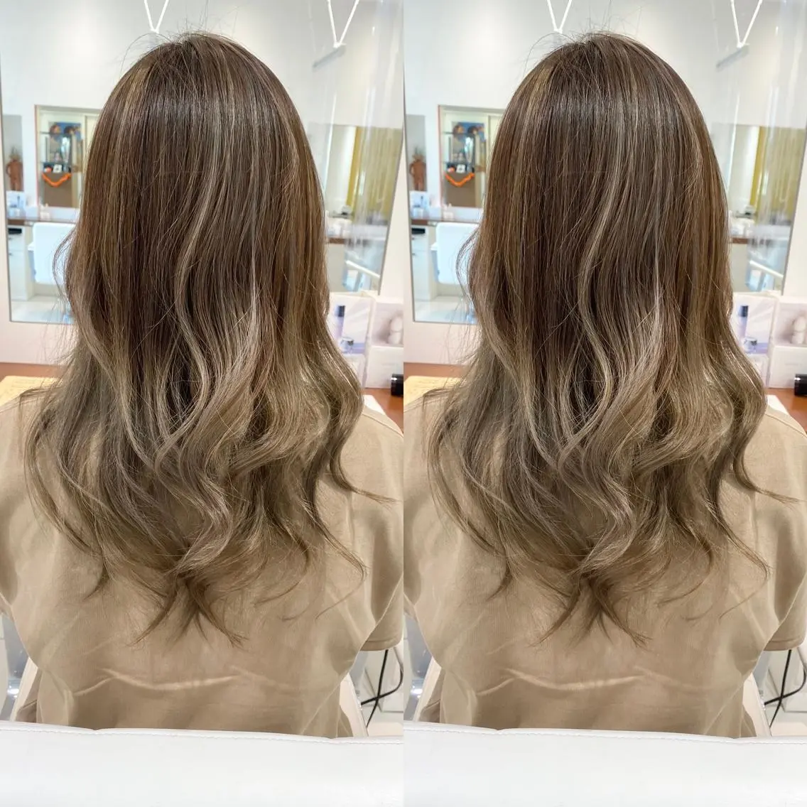 ミディアム カラー ウルフカット ハッシュカット/七海のヘアスタイル
