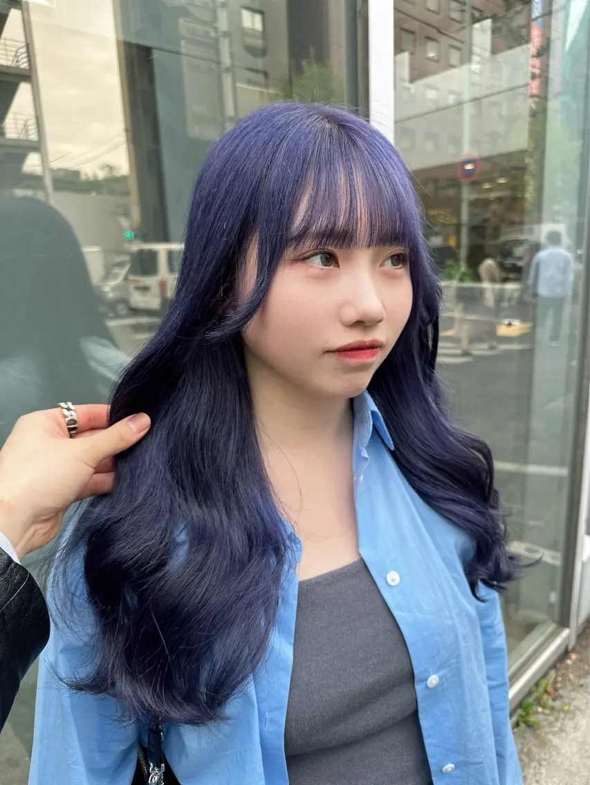 ロング ヘアカラー トリートメント 🦋韓国風カラー🦋 こうせい原宿のヘアスタイル