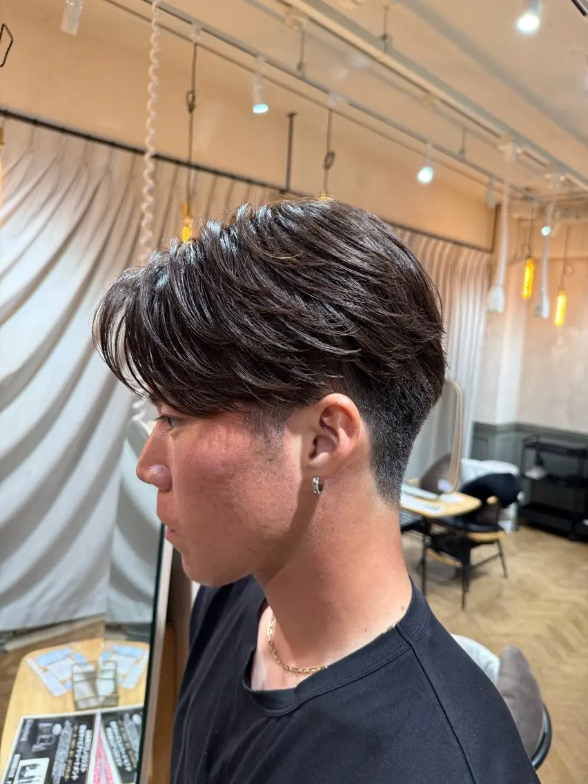 ショート 縮毛矯正 メンズ縮毛矯正 ニュアンスパーマのヘアスタイル