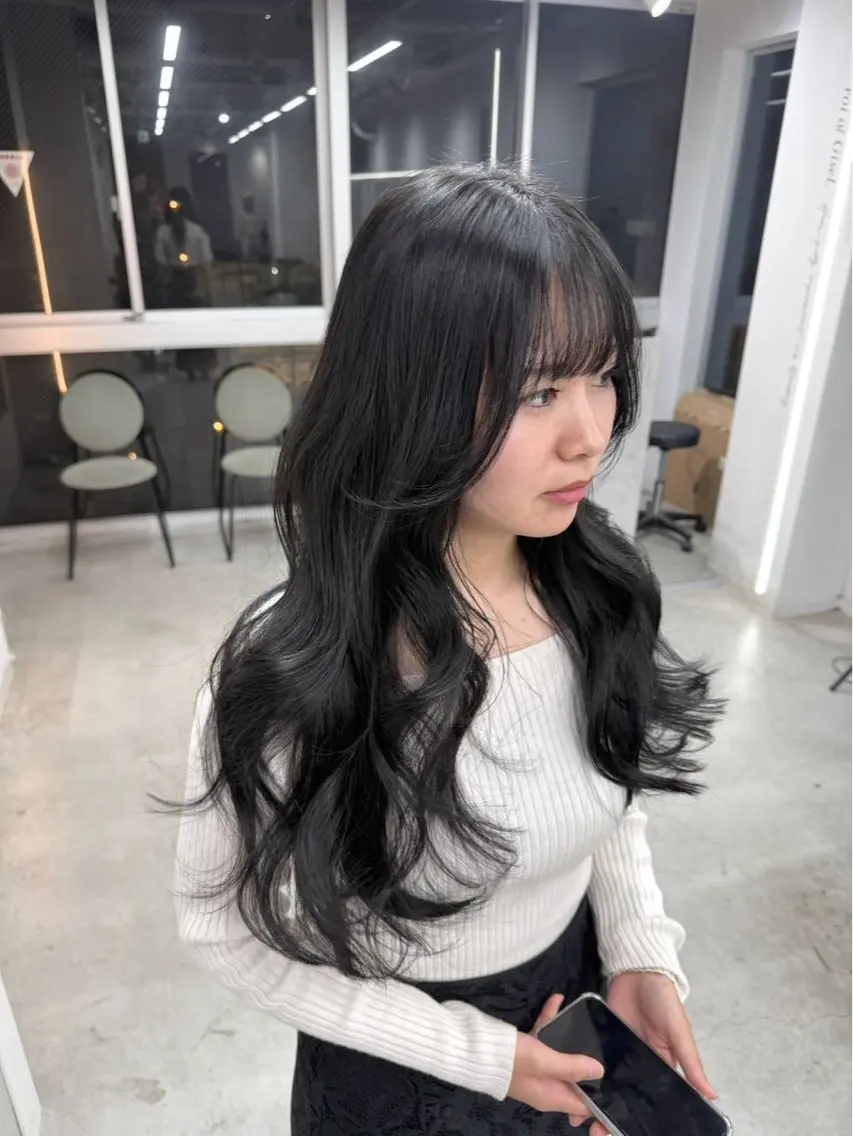 セミロング カラー カット ヘアカラー トリートメント GiseL 博多筑紫口店のヘアスタイル