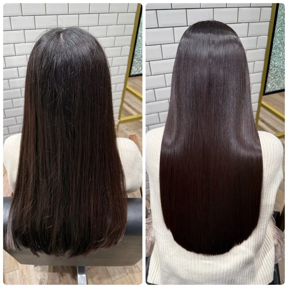 ロング 髪質改善 カット 縮毛矯正 yuki🤍髪質改善 顔まわり/レイヤーのヘアスタイル