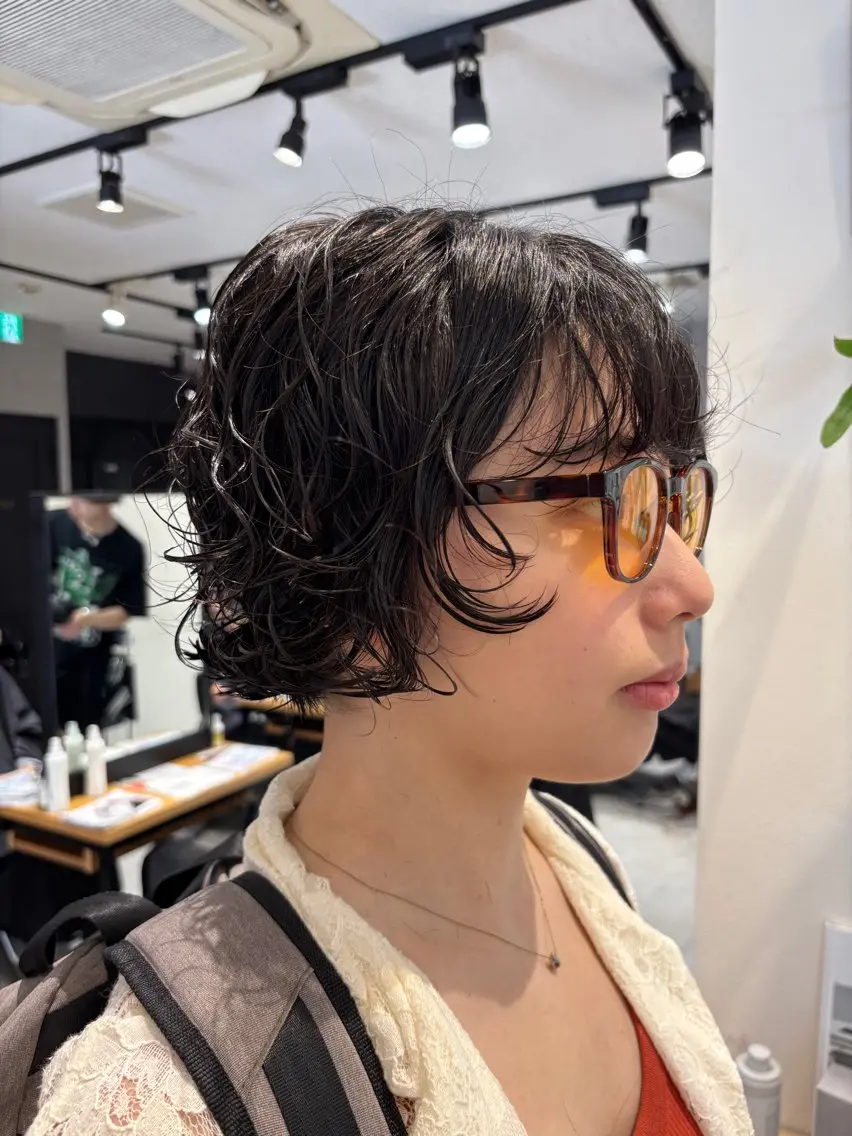 ショート パーマ レイヤー/ボブパーマ ⭐️NAOKIのヘアスタイル