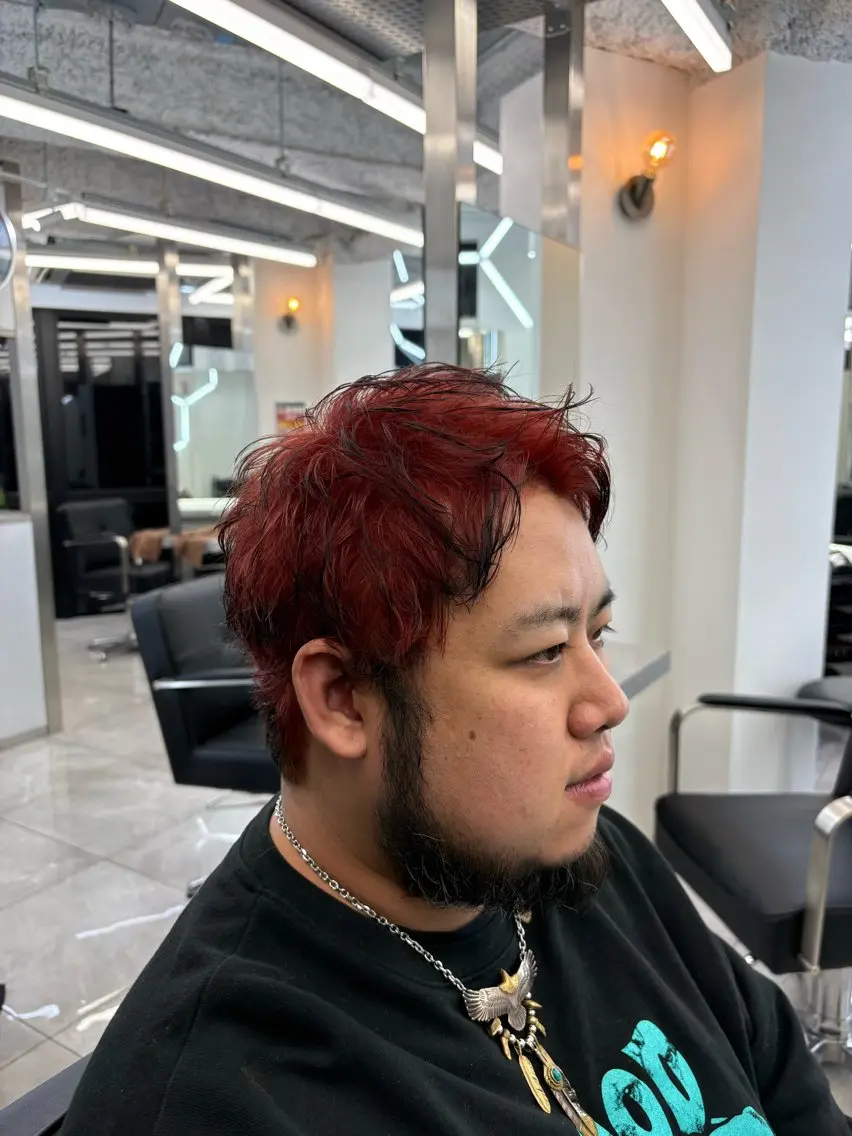 ショート カラー メンズ 🔥ジャス/ 無造作パーマ特化🔥のヘアスタイル