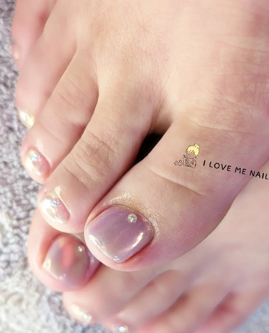 ネイル 長さ出し ハート 韓国ネイル マグネットネイル ニュアンスネイル I LOVE ME NAIL.｡.:*♡のネイルデザイン