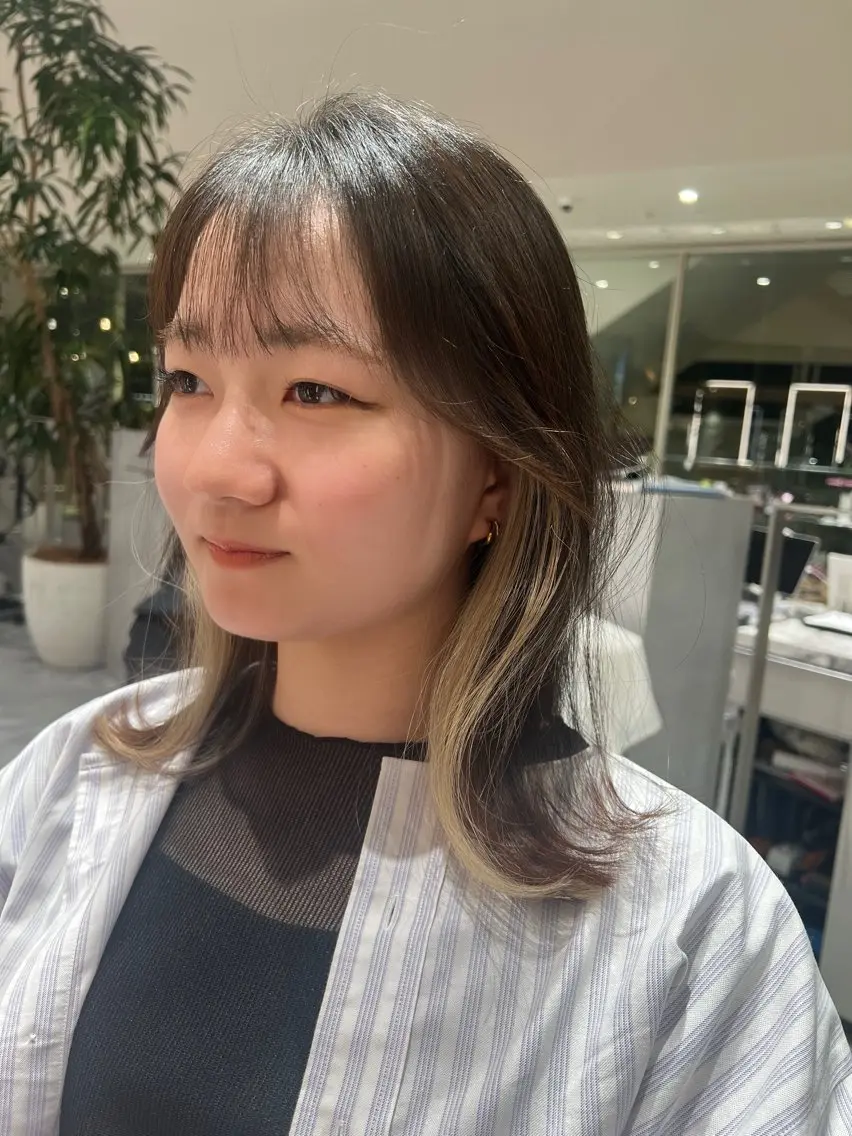 セミロング カラー イヤリングカラー kako ショート ボブのヘアスタイル