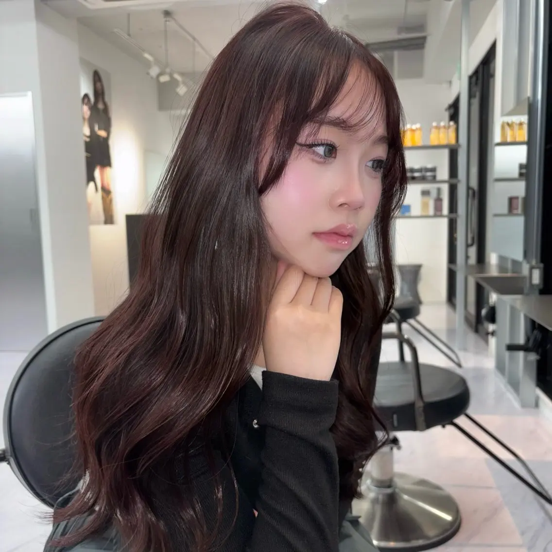 ロング カラー ヘアカラー トリートメント 韓国ヘア💖Wカラー 💖透明感カラー💖のヘアスタイル