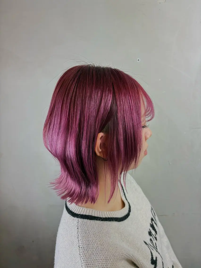 🎨 透明感たっぷり*ブリーチWカラー×似合わせカットの写真