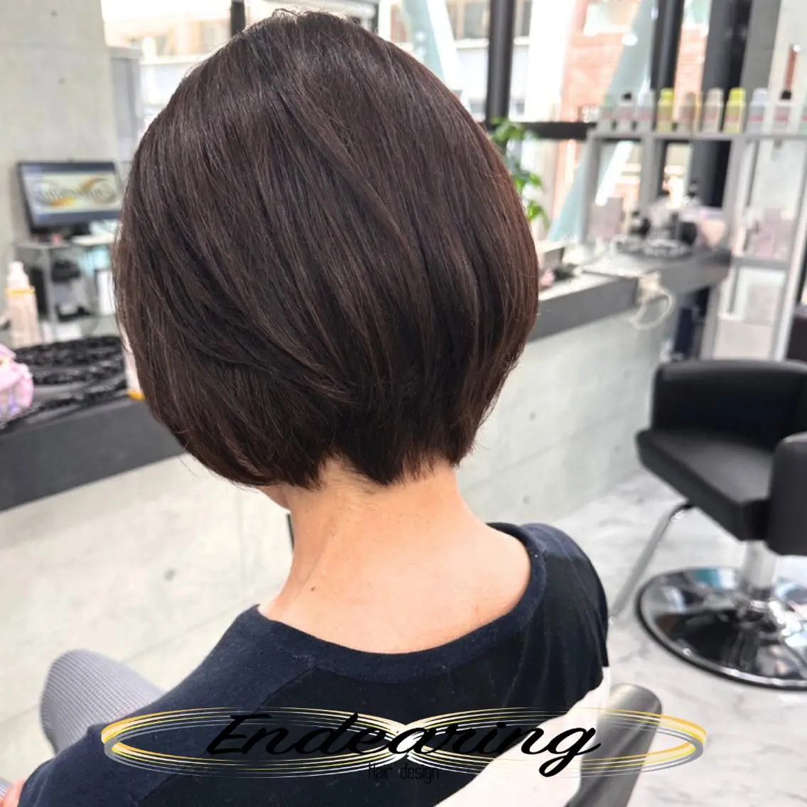 カラー ショートボブ ブラウンカラー 透明感カラー ボブ カット ヘアカラー Endearing 銀座/YOKOのヘアスタイル