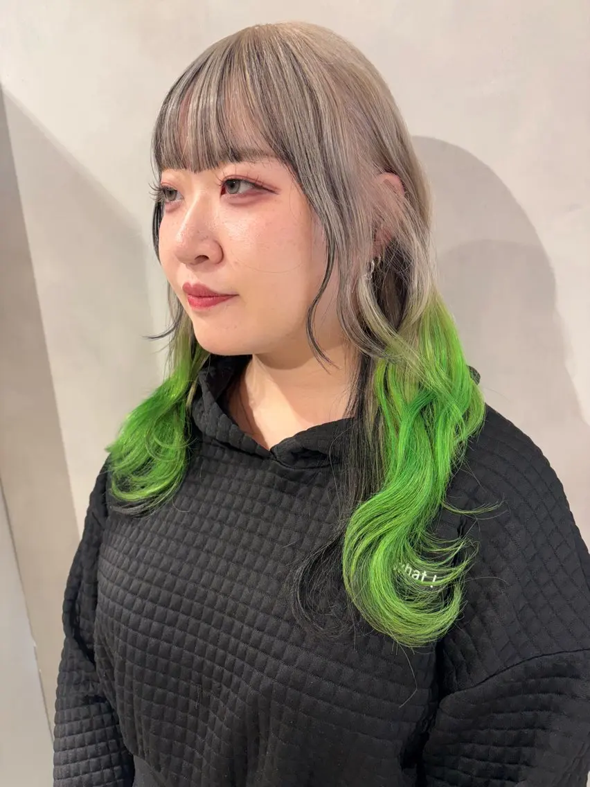 セミロング ヘアカラー 渋谷ハイトーン/ デザインカラー阿部のヘアスタイル