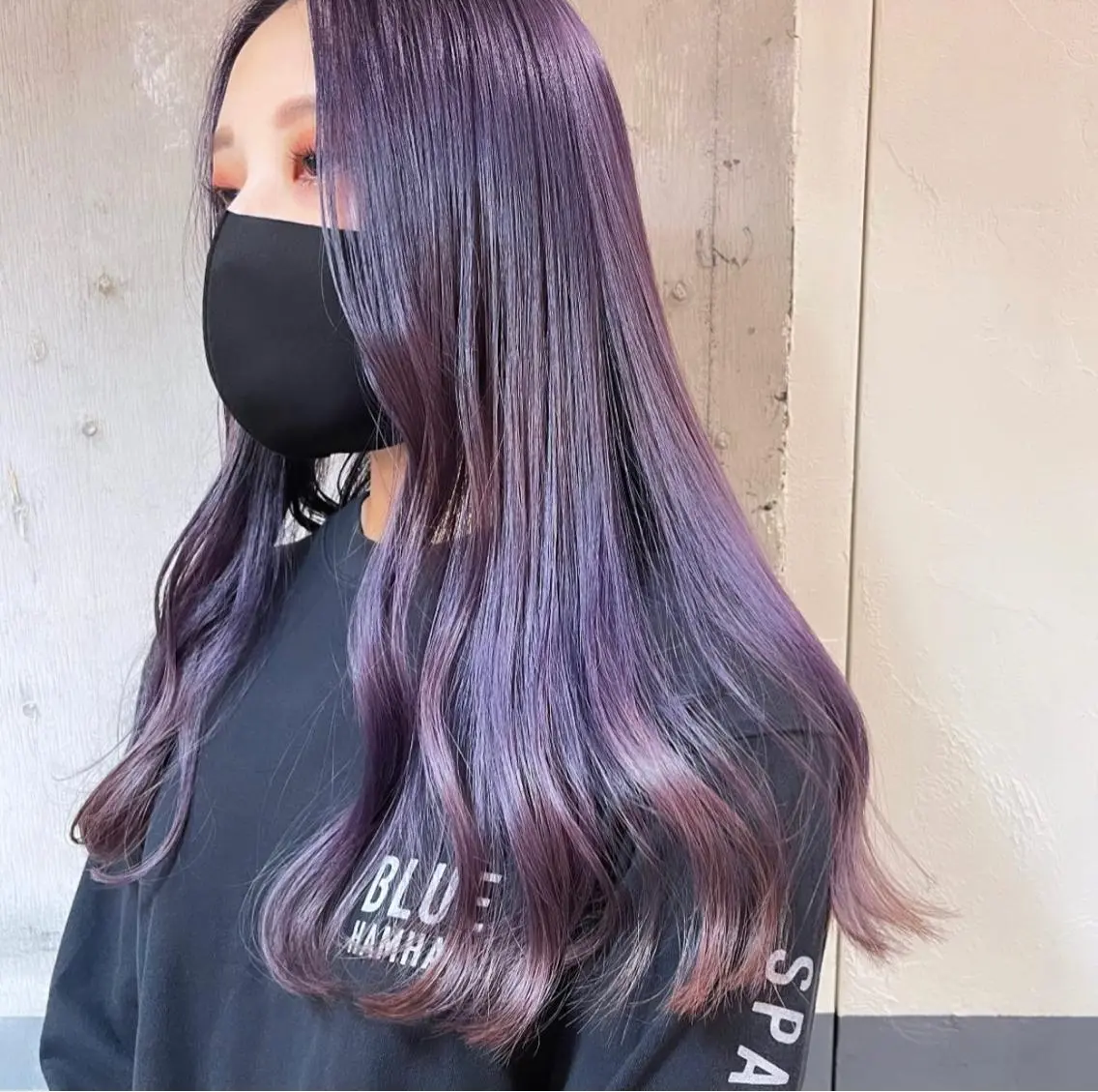 ロング パープルカラー ロング kiyono ⭐︎ダブルカラーのヘアスタイル