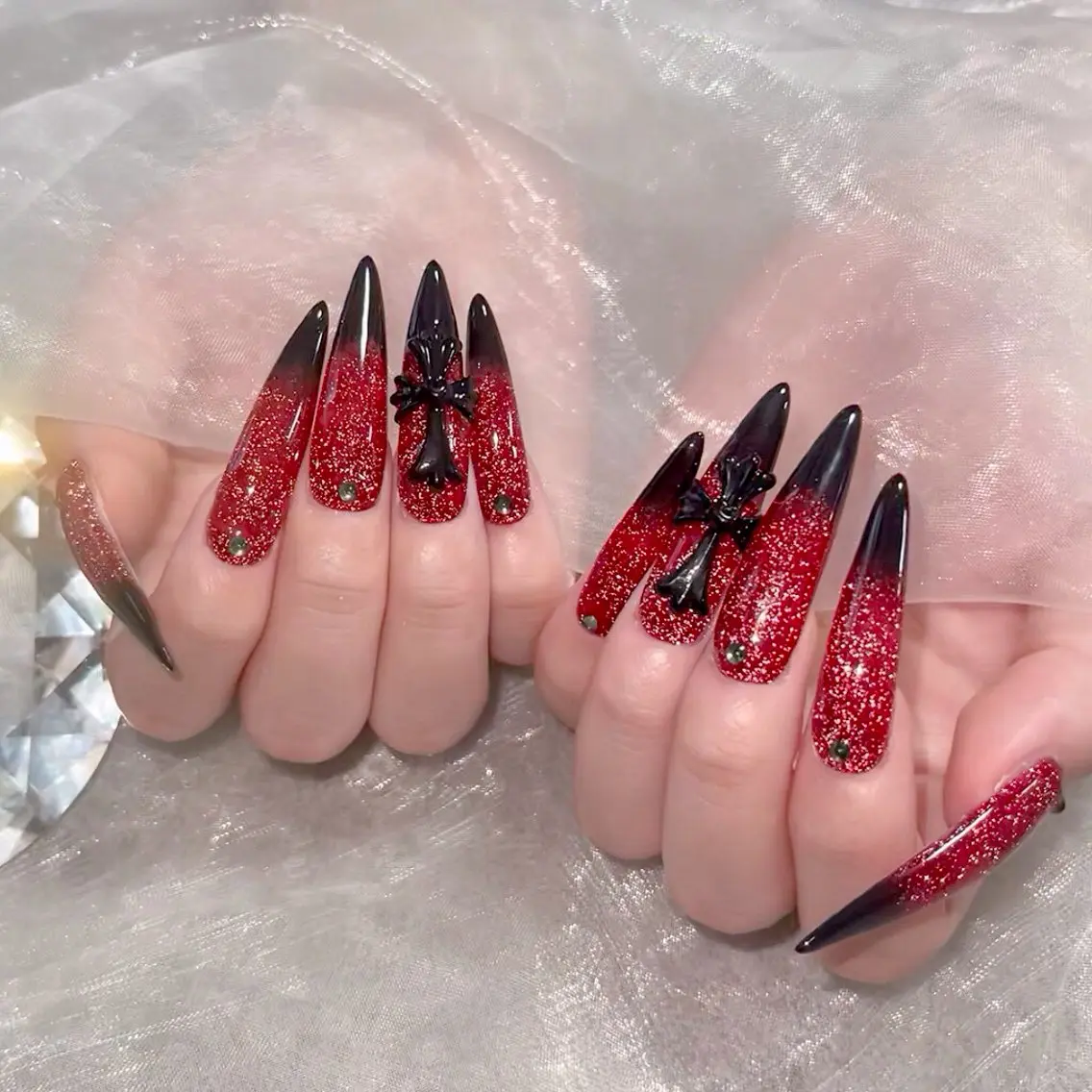 ネイル オーロラネイル 長さ出し フラッシュネイル フレンチネイル ジェルネイル ハンドネイル ハンドケア CiCi Nail Salonのネイルデザイン