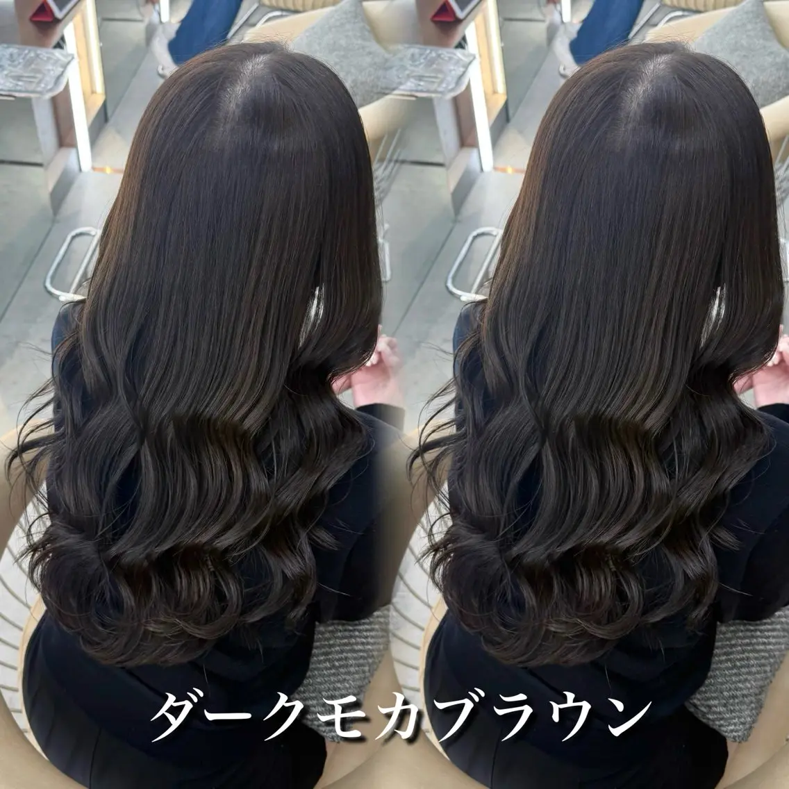 ミディアム カラー 髪質改善|透明 感カラー🩵レイヤーのヘアスタイル
