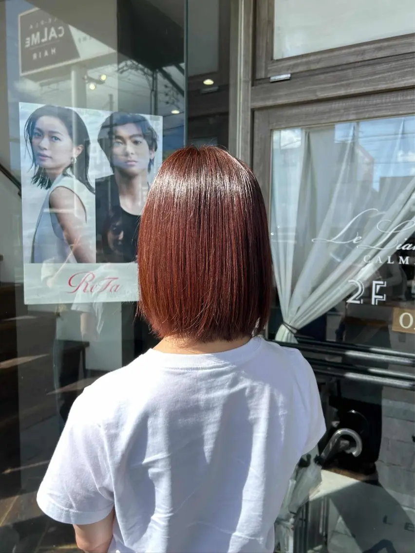 カラー ルプラボウ/ ふくい きなりのヘアスタイル