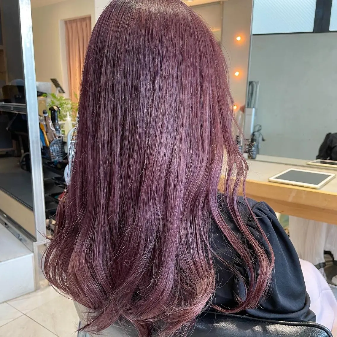 セミロング カラー ヘアカラー トリートメント ヘッドスパ ヘアセット 圧倒的透明感カラー nana🦕のヘアスタイル