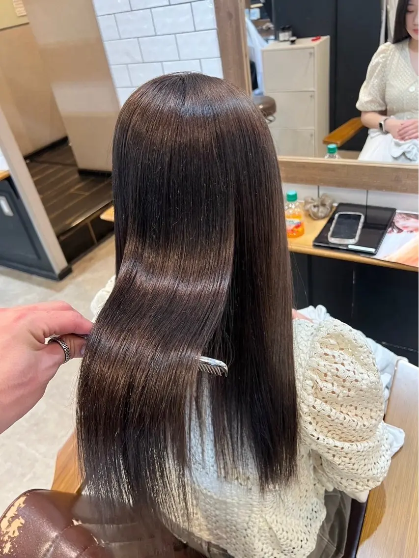 パーマ 縮毛矯正 平岡 愛望のヘアスタイル