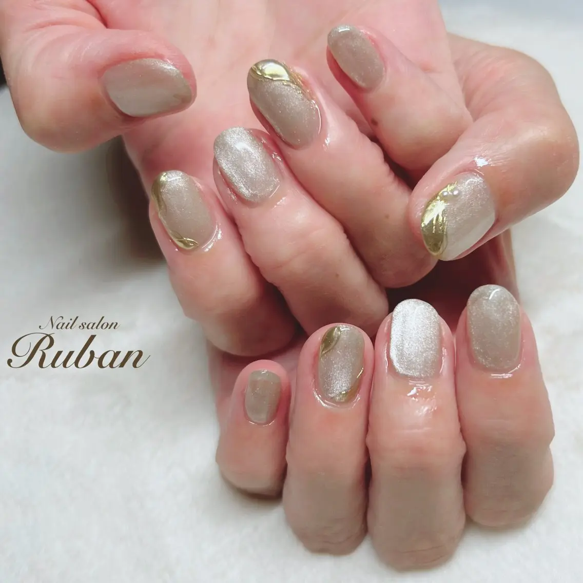 ネイル マグネットネイル ニュアンスネイル Nail salon Rubanのネイルデザイン