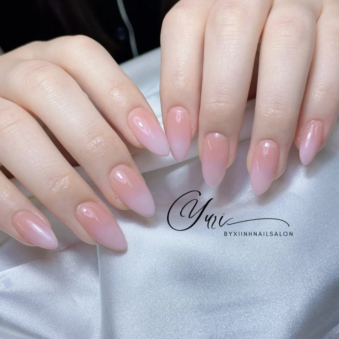 ネイル チークネイル 桜ネイル 長さ出し フットネイル ジェルネイル ハンドネイル YURI NAILのネイルデザイン