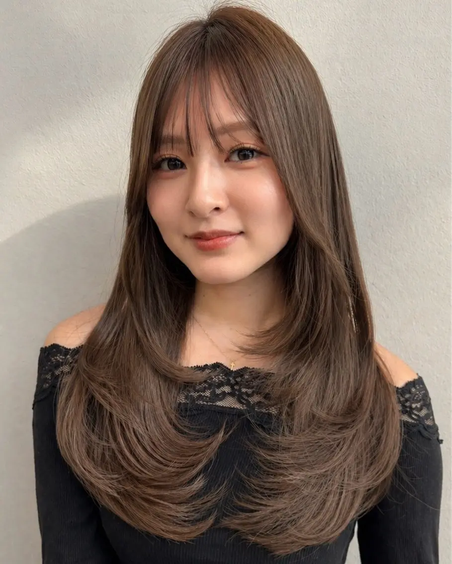 【🌈5月限定贅沢コース🌈】美髪縮毛矯正✨+透明感カラー🌿+髪質改善トリートメント🌙+カット✂️➕marbb🫧の写真