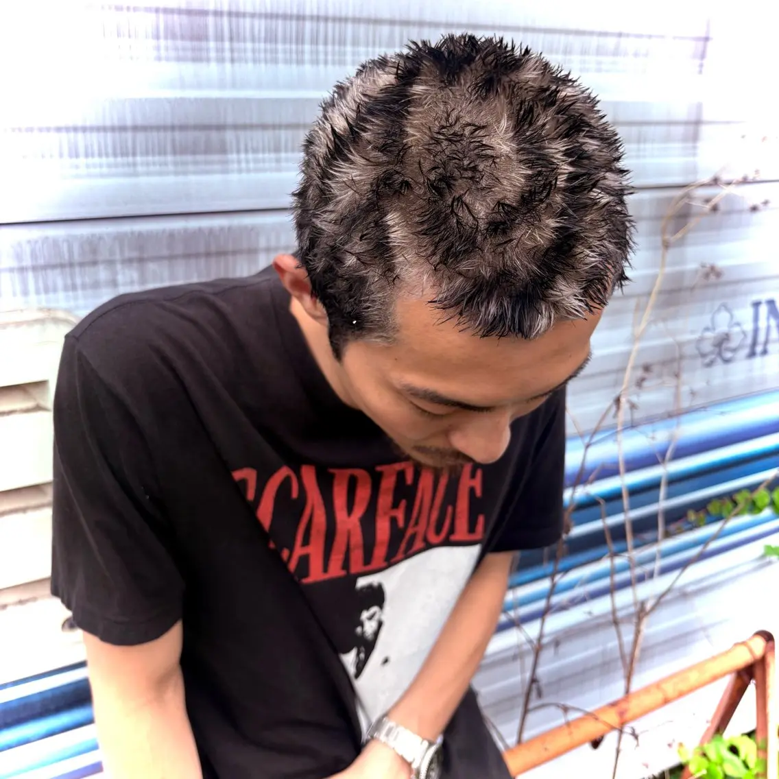 ショート カラー メンズ カット ヘアカラー 雁野 来夏のヘアスタイル