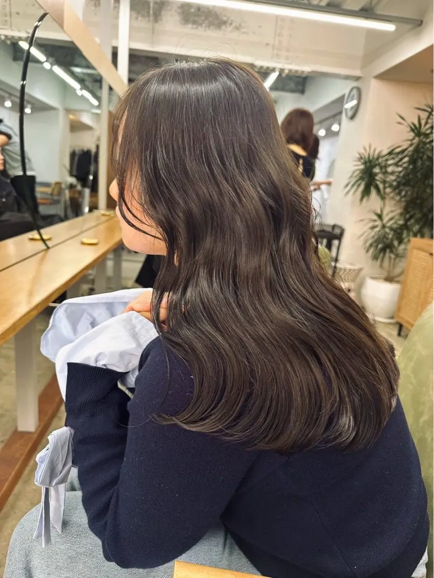 ロング カラー カット ヘアカラー トリートメント まさと/ヘーゼルベー ジュ/レイヤーカットのヘアスタイル