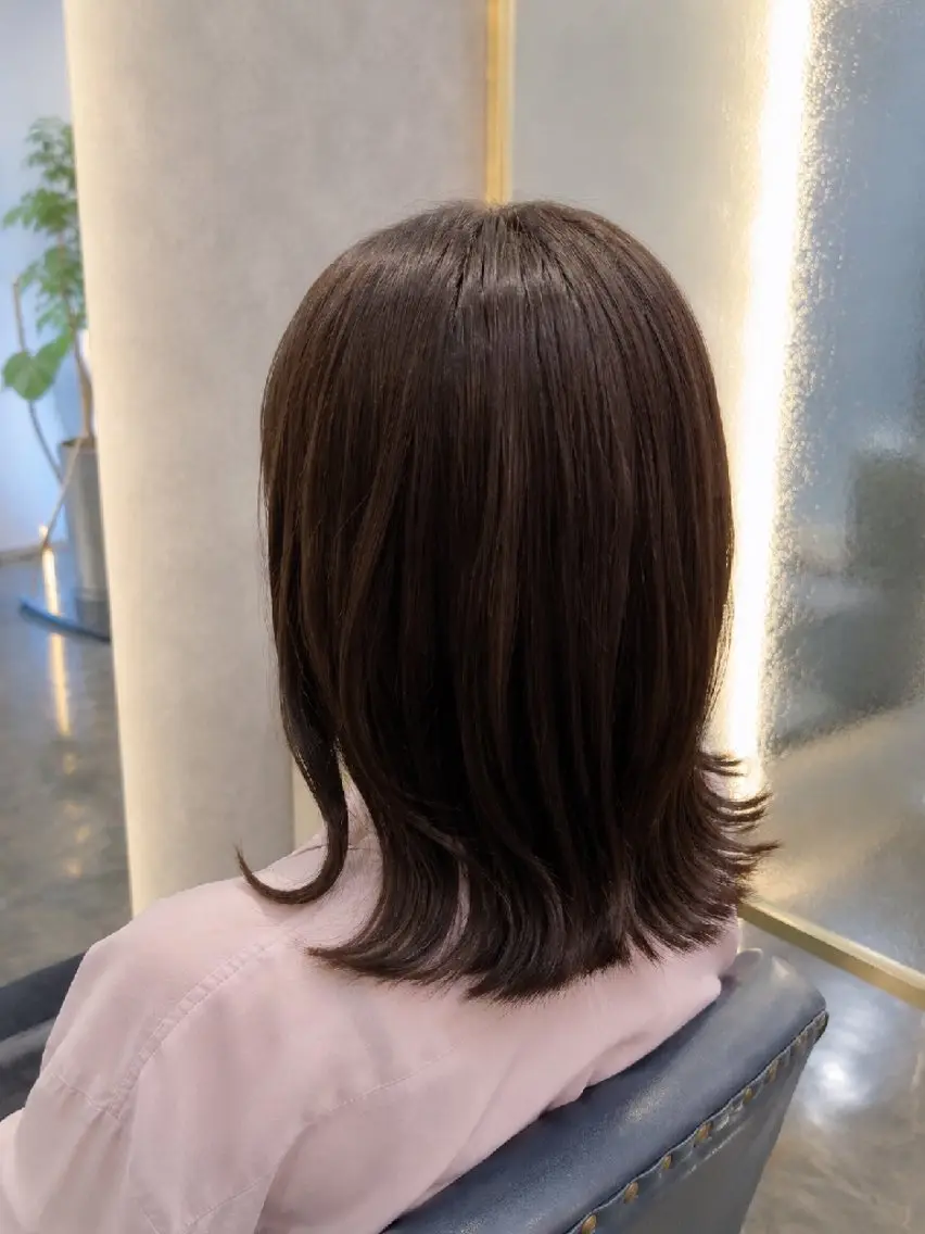 ミディアム 髪質改善 カット ヘアカラー こにしめぐみ/蒲生 /美髪カラー/スパのヘアスタイル