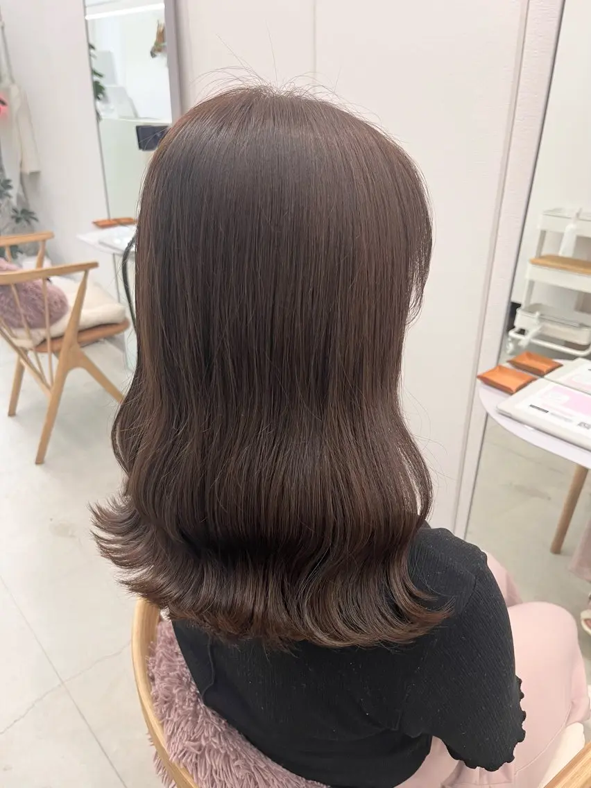 セミロング カラー ブラウンカラー 暖色カラー/ ヘアセット🌛櫻井舞のヘアスタイル