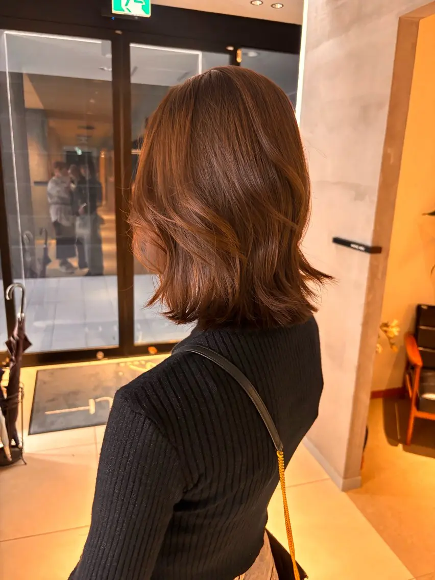 ミディアム カラー ボブレイヤー ベージュカラー 透明感カラー ボブ 髪質改善 カット ヘアカラー RABU 髪質改善/ 縮毛矯正/名古屋伏見のヘアスタイル