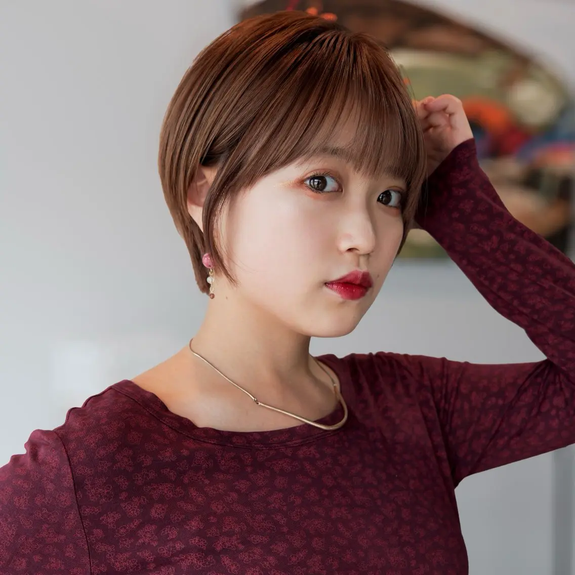 ショート 丸みショート ショートヘア カット 清澄白河|赤城颯汰 |ニュアンスパーマのヘアスタイル