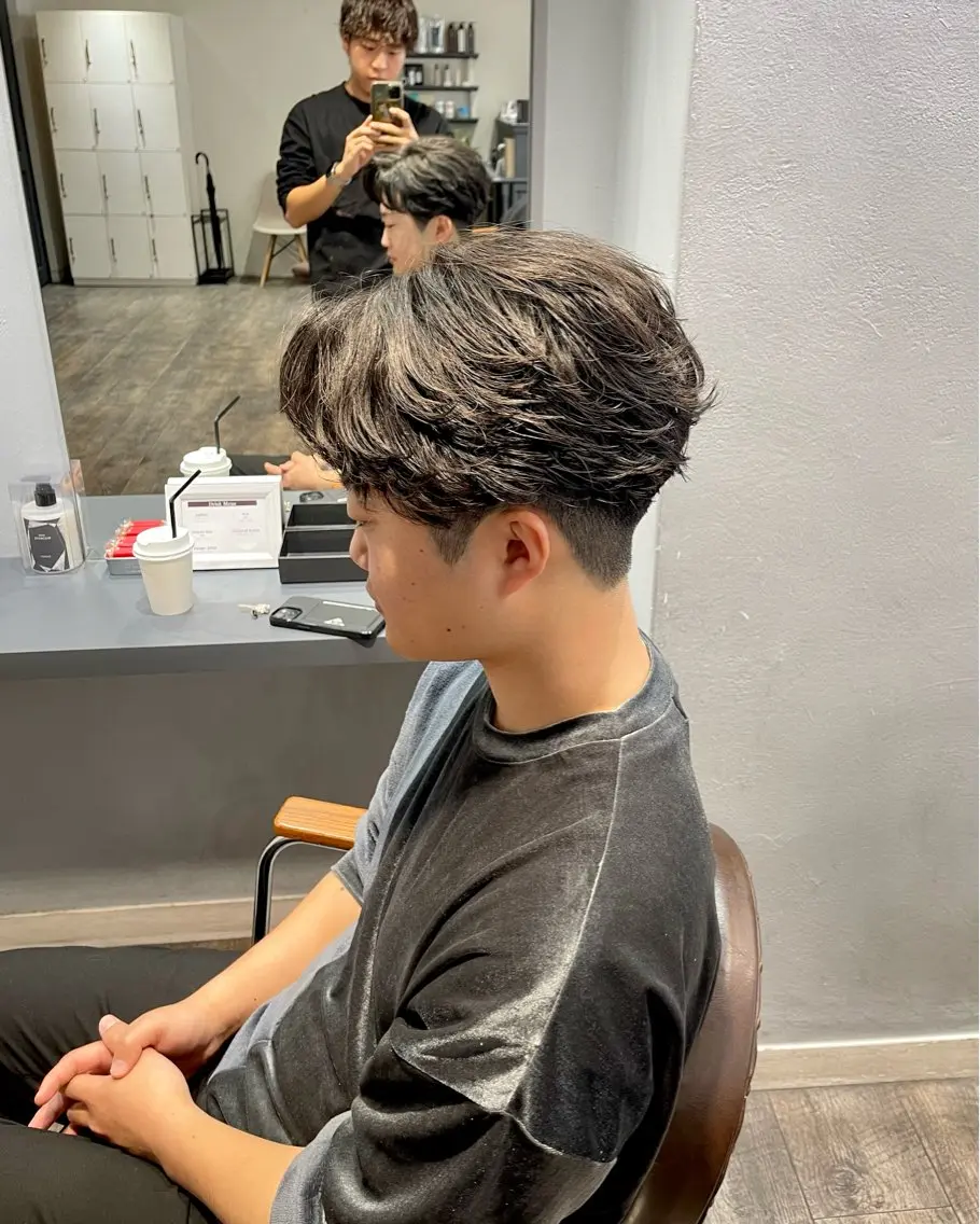 パーマ メンズ 田中 公亮のヘアスタイル