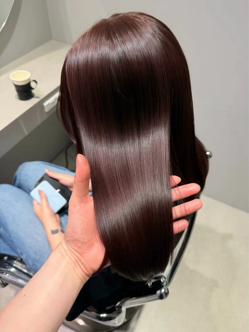 ロング カラー レッドカラー 髪質改善 カット ヘアカラー トリートメント KAITO/艶カラー /髪質改善カラーのヘアスタイル