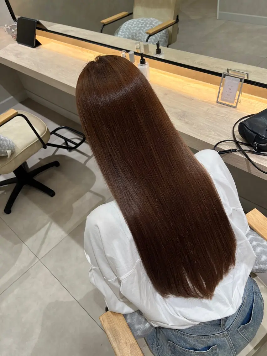 カラー ブリーチ ブラウンカラー マロンブラウン ヘアカラー トリートメント 透明感カラー🪽/ 個室スパ🫧/はるかのヘアスタイル
