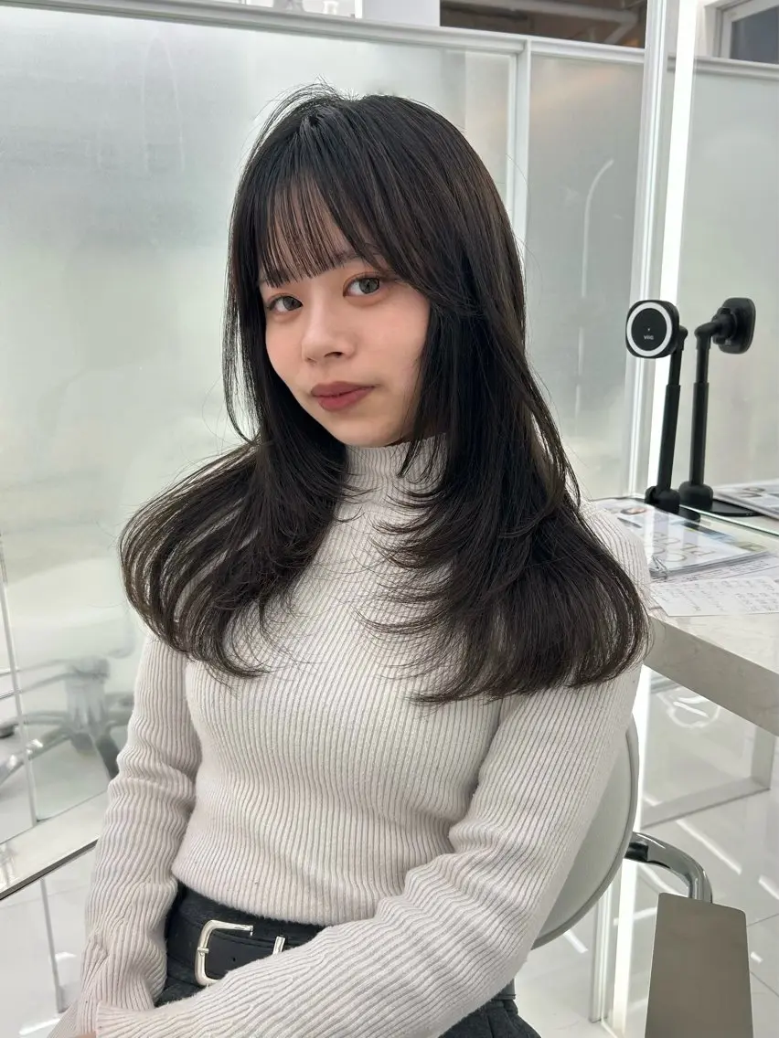 【平日限定お得クーポン】カット✂️+髪質改善カラー+超音波トリートメント🫧¥9900の写真