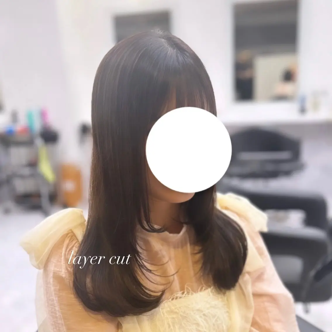 ロング カラー パーマ ヘアアレンジ メンズ キッズ カット トリートメント ブリーチなしカラー/ ブラウン/レイヤーのヘアスタイル