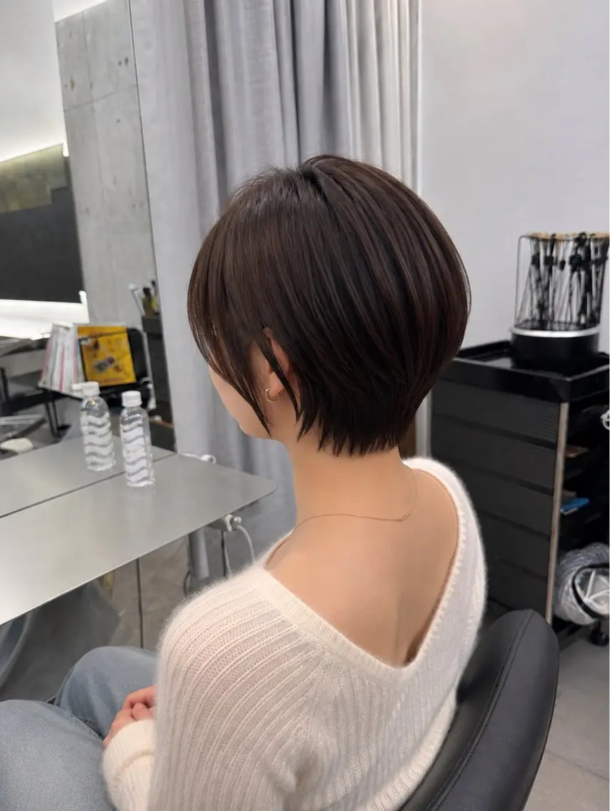 ショート 縮毛矯正/暖色カラー 美花🐰🎀のヘアスタイル