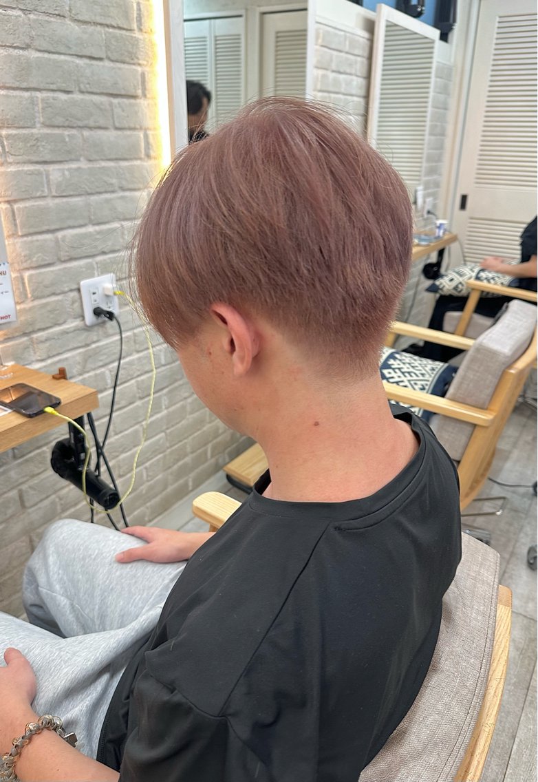 カラー メンズ ベージュカラー ミルクティーベージュ ヘアカラー トリートメント ヘアセット ✄折橋 彩花🐶🍑のヘアスタイル