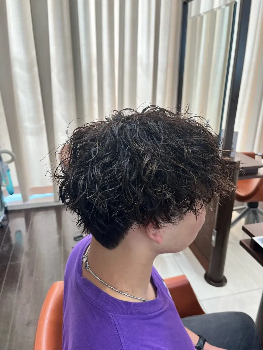 ショート パーマ メンズ マッシュ 🧊メンズ特化🧊 高木航希のヘアスタイル