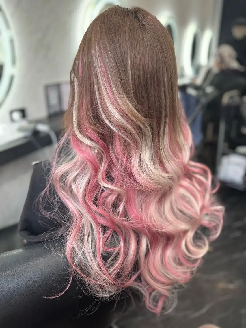 ロング カラー ヘアアレンジ エクステ LOHAS 優来（ユラ）のヘアスタイル