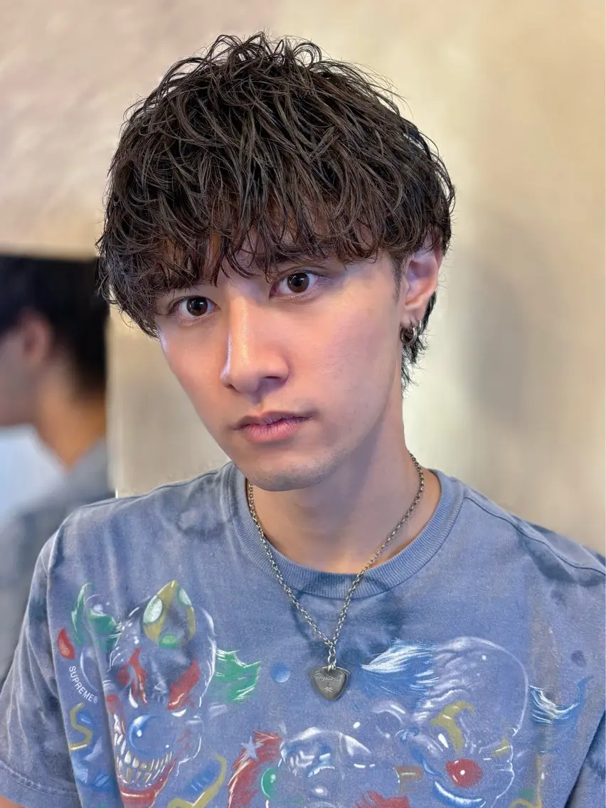 パーマ メンズ カット パーマ 安藤幹人 メンズパーマのヘアスタイル