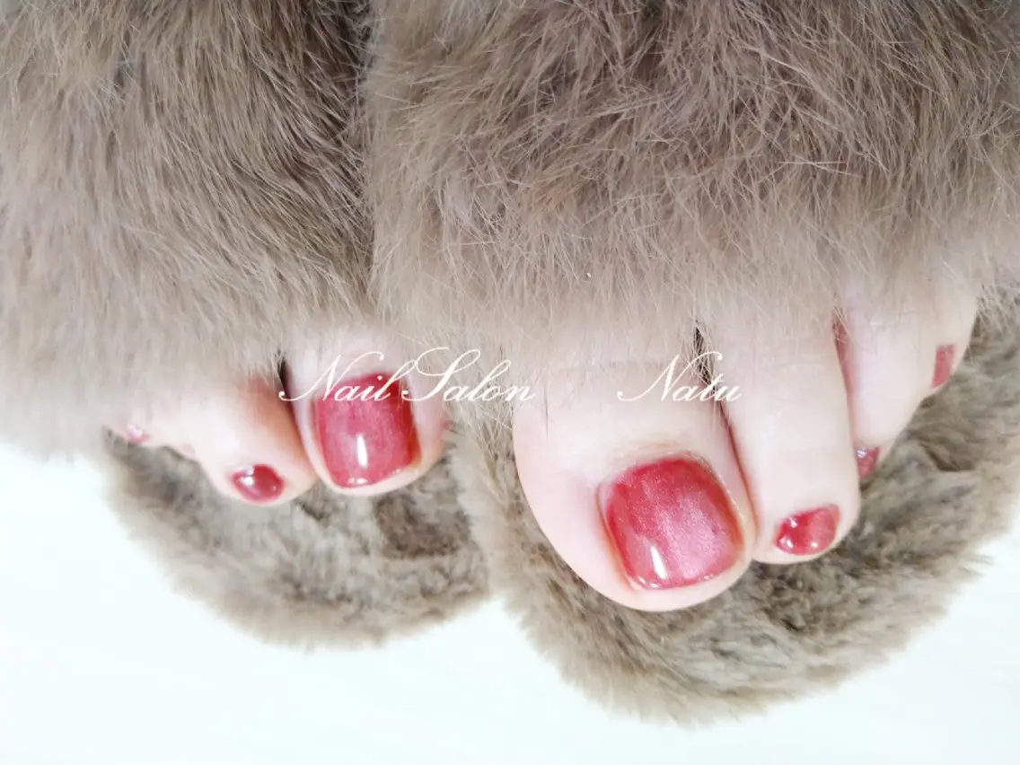 ネイル マグネットネイル フットネイル nailsalon　 Natuのネイルデザイン