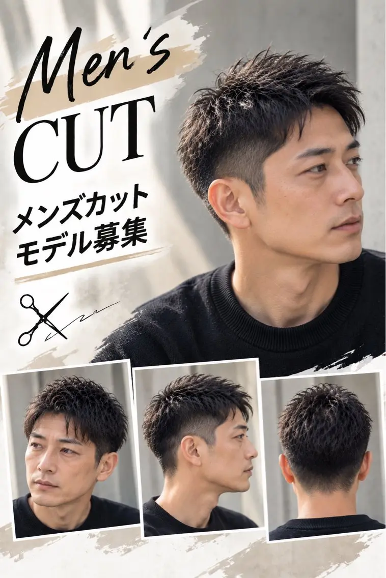 メンズカットモデルの写真