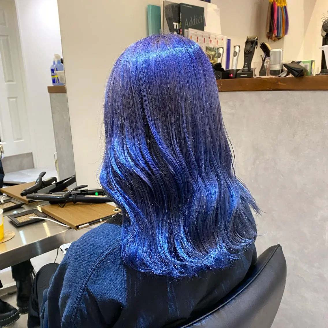 ロング カラー ネイビーカラー ヘアカラー トリートメント ブリーチ指名 NO1🌈SAKIのヘアスタイル