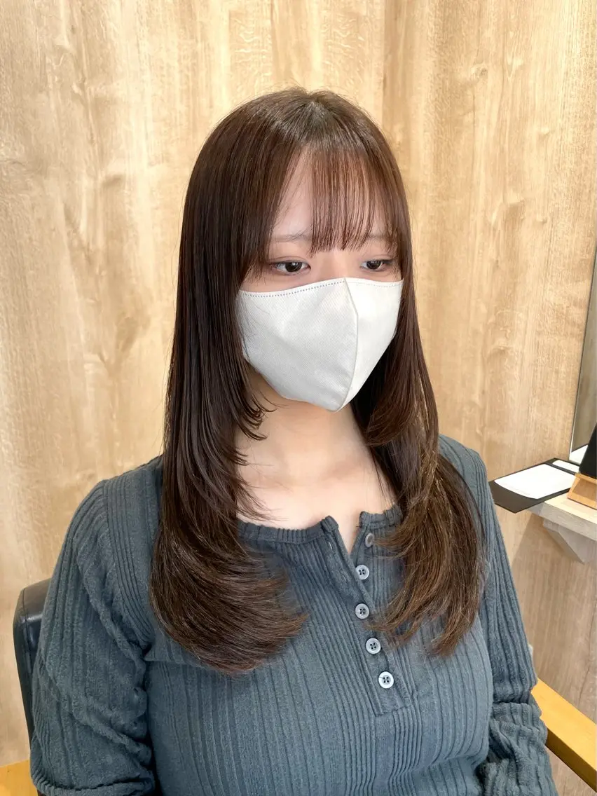 ロング カラー パーマ カット ヘアカラー 縮毛矯正 トリートメント 髪質改善🌱透明感 カラー/MINAMIのヘアスタイル