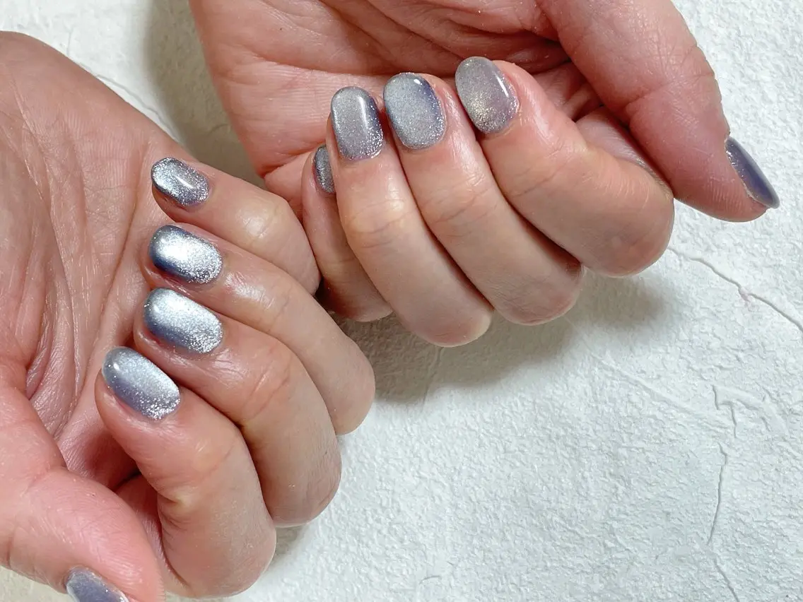 ネイル オーロラネイル フットネイル フレンチネイル ジェルネイル 韓国ネイル mogunail &blowのネイルデザイン