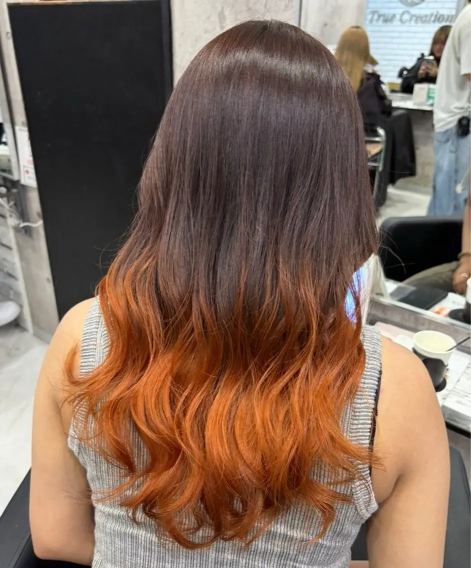 ロング 🍑🧋ハイトーン 暖色カラーlucaのヘアスタイル