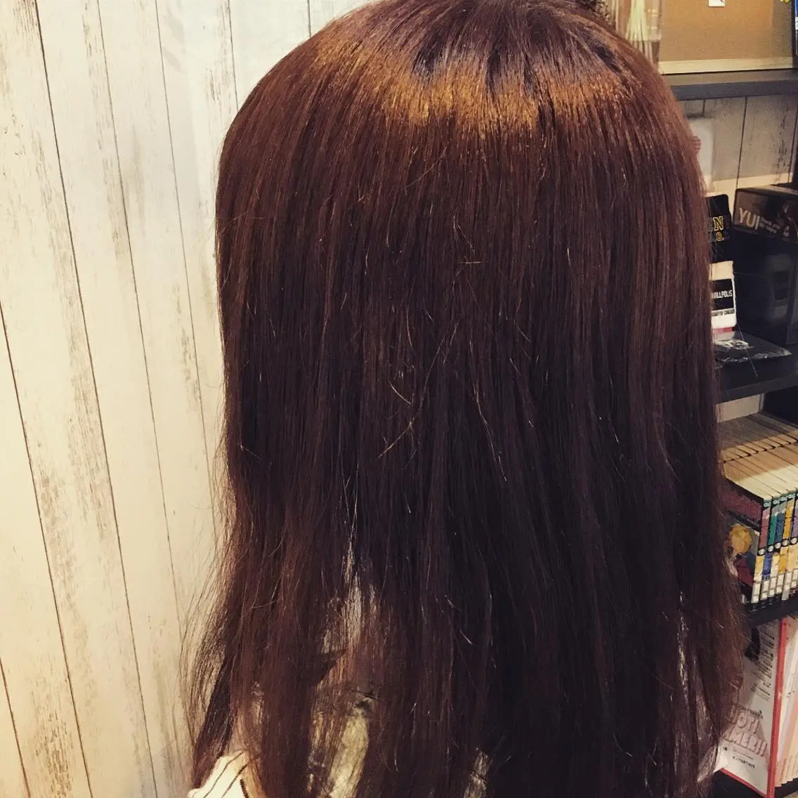 セミロング カラー 金崎 新吾のヘアスタイル