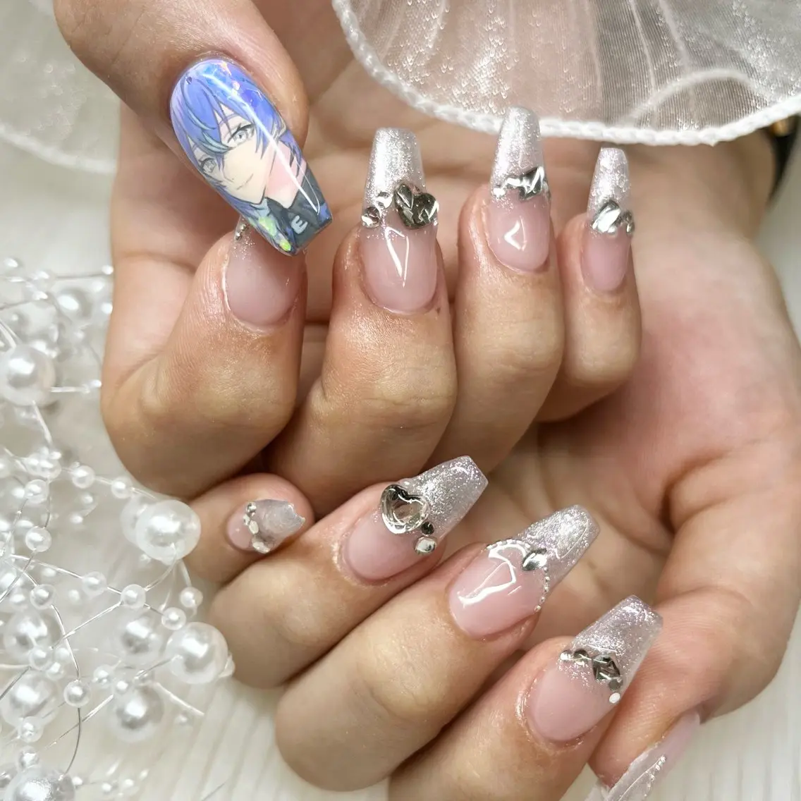 ネイル ハート ハンドネイル 池袋痛ネイル Nok. 渡辺のネイルデザイン