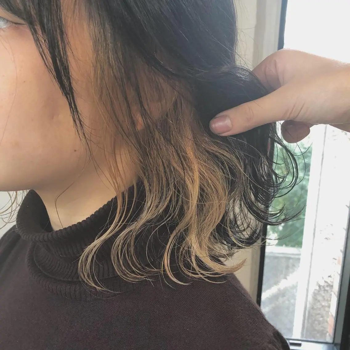 ミディアム カラー ヘアアレンジ メンズ キッズ ネイル マツエク・マツパ 透明感カラー🤎 ゆりのヘアスタイル