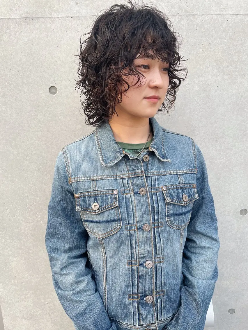 ミディアム パーマ ミディアムパーマ カット パーマ トリートメント センスをお届けします 大谷将生infpのヘアスタイル