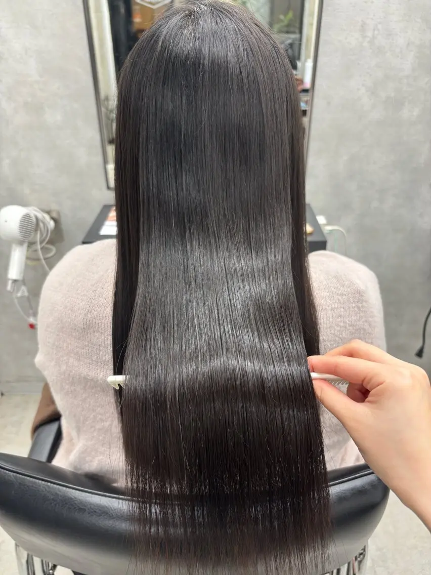 ロング 縮毛矯正 縮毛矯正 宮尾 星夢のヘアスタイル